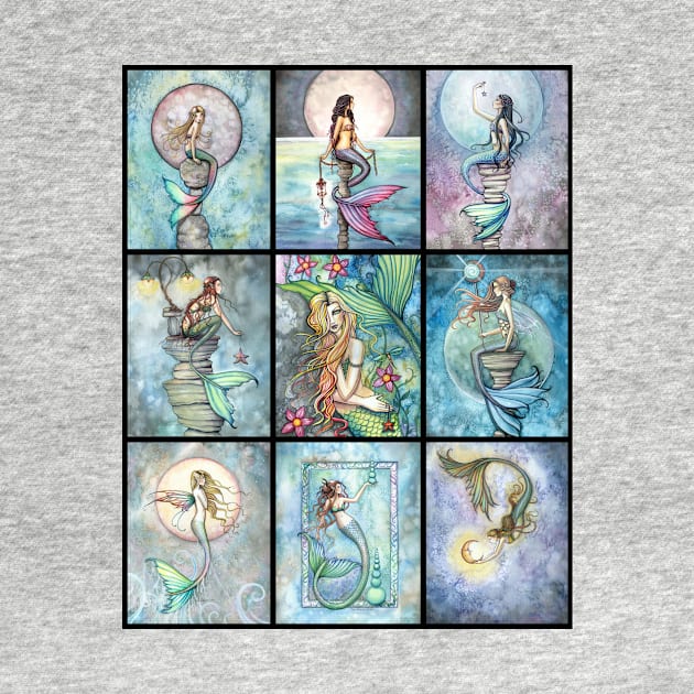 Nine Mermaids in One Fantasy Art by Molly Harrison by robmolily